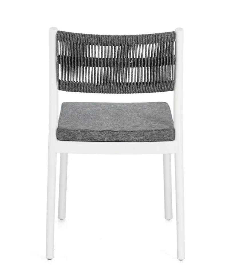 Clearance Bizzotto SEDIA C-C ALVIN BIANCO/GRIGIO SCURO