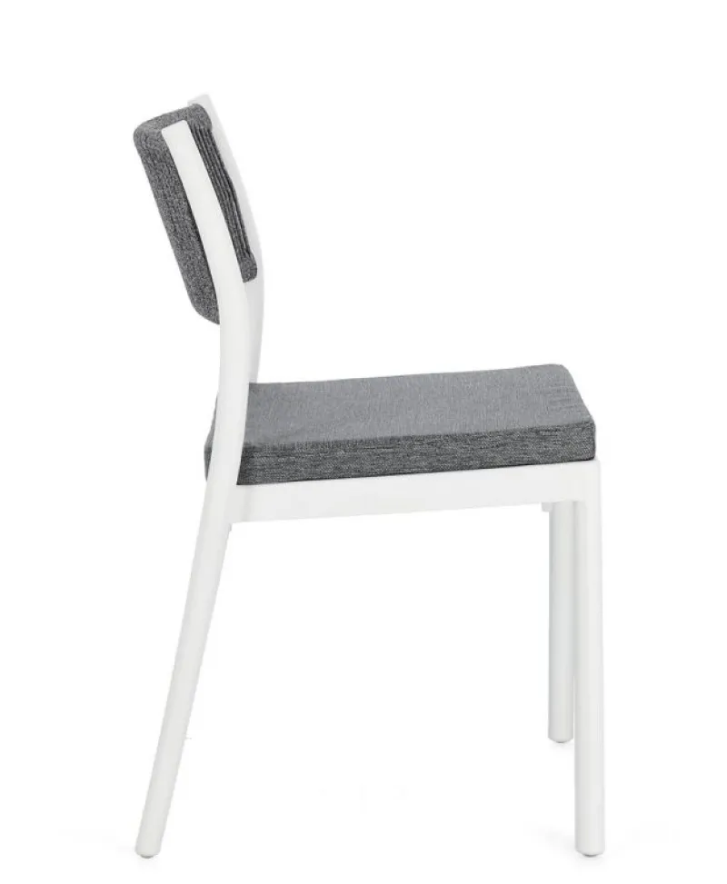 Clearance Bizzotto SEDIA C-C ALVIN BIANCO/GRIGIO SCURO