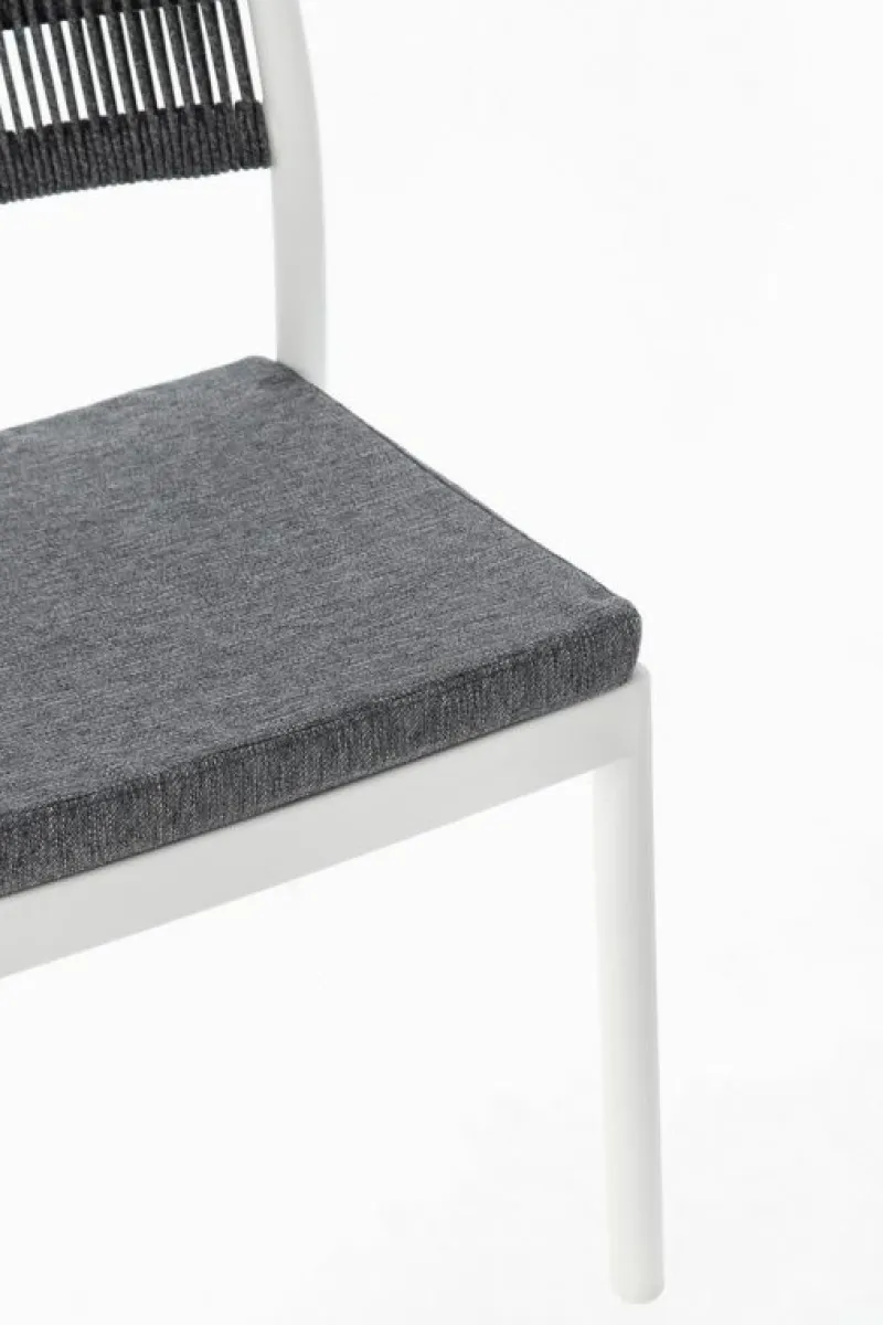 Clearance Bizzotto SEDIA C-C ALVIN BIANCO/GRIGIO SCURO