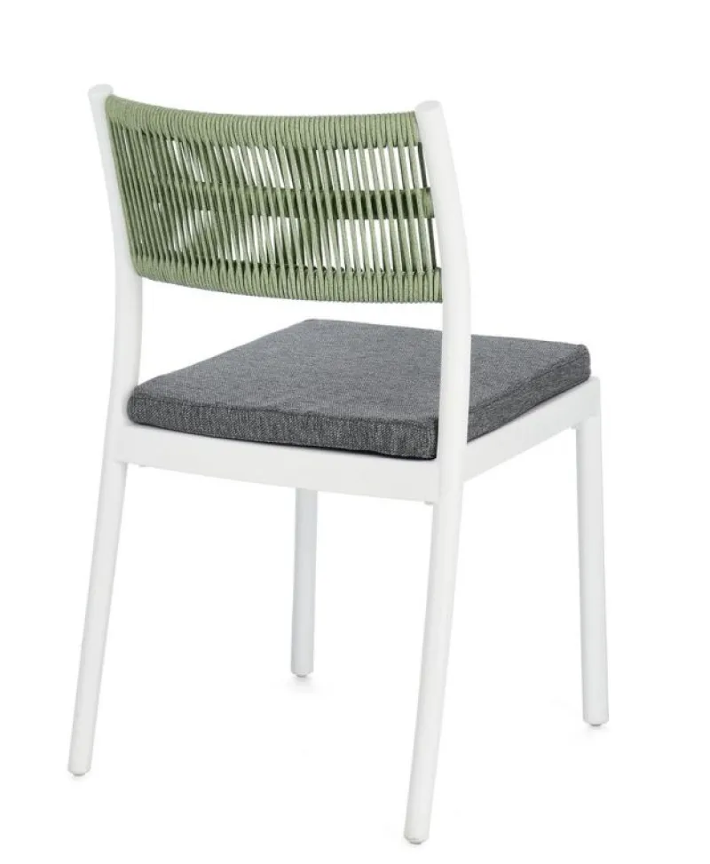 Bizzotto SEDIA C-C ALVIN BIANCO/VERDE