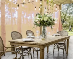 Outlet Bizzotto SEDIA CON BRACCIOLI IN FIBRE NATURALI - EDELINA