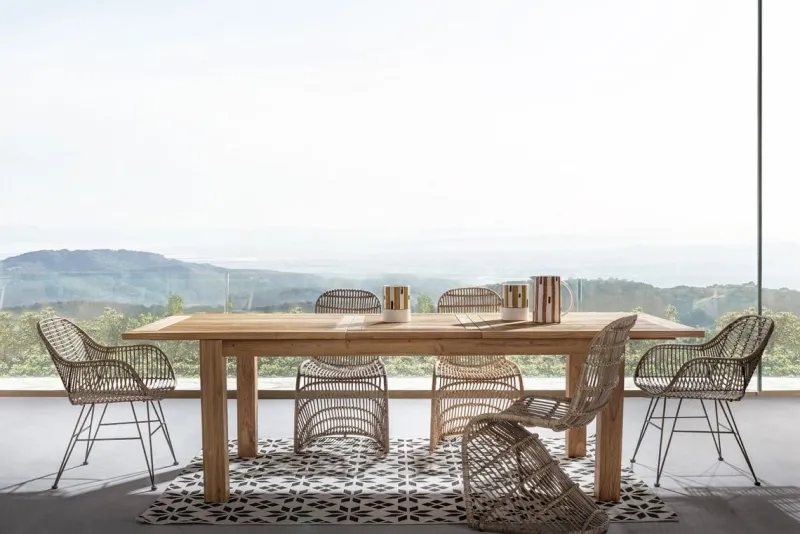 Outlet Bizzotto SEDIA CON BRACCIOLI IN FIBRE NATURALI - RAQUEL