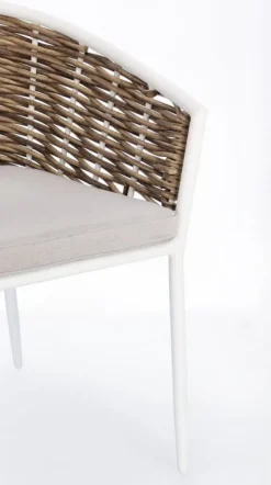 Hot Bizzotto SEDIA CON CUSCINO BIANCO YK11 - MARIBELA