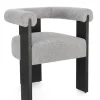 Best Bizzotto SEDIA EFFETTO BOUCLE' NERO GRIGIO - AGAPE
