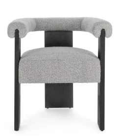 Best Bizzotto SEDIA EFFETTO BOUCLE' NERO GRIGIO - AGAPE