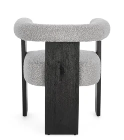 Best Bizzotto SEDIA EFFETTO BOUCLE' NERO GRIGIO - AGAPE