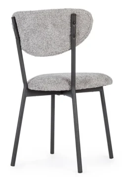 Hot Bizzotto SEDIA EFFETTO BOUCLE' GRIGIO CHIARO - LUDMILLA