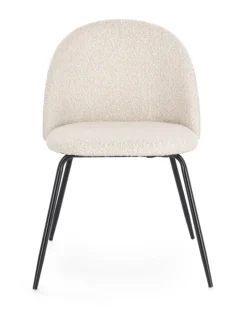 Clearance Bizzotto SEDIA EFFETTO BOUCLE' NERO/AVORIO- TANYA