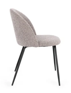 Discount Bizzotto SEDIA EFFETTO BOUCLE' NERO/VISONE - TANYA