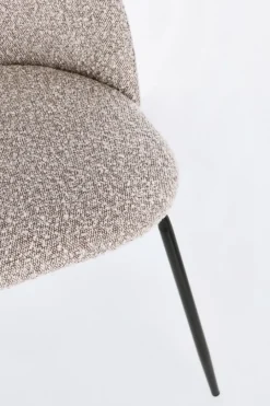 Discount Bizzotto SEDIA EFFETTO BOUCLE' NERO/VISONE - TANYA