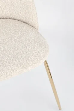 Bizzotto SEDIA EFFETTO BOUCLE' ORO/AVORIO - TANYA