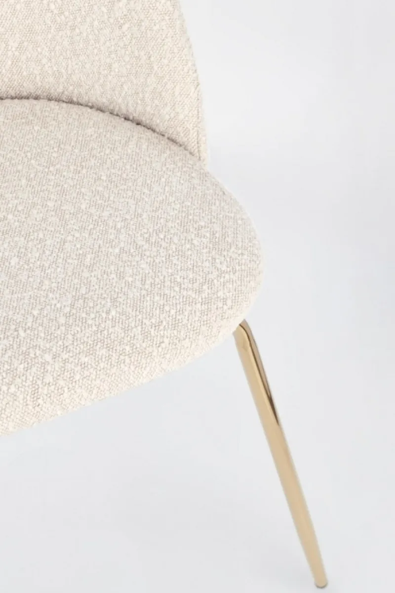 Bizzotto SEDIA EFFETTO BOUCLE' ORO/AVORIO - TANYA
