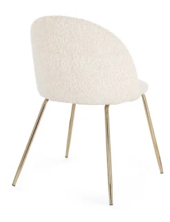 Bizzotto SEDIA EFFETTO BOUCLE' ORO/AVORIO - TANYA