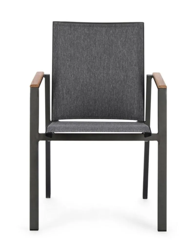 Online Bizzotto SEDIA IN ALLUMINIO ANTRACITE GK52 - CAMERON