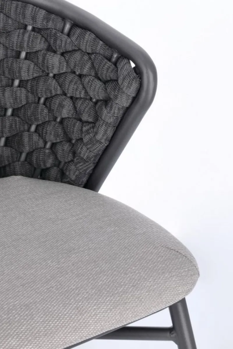 Outlet Bizzotto SEDIA IN ALLUMINIO ANTRACITE QS22/GRAPHITE - HARLOW