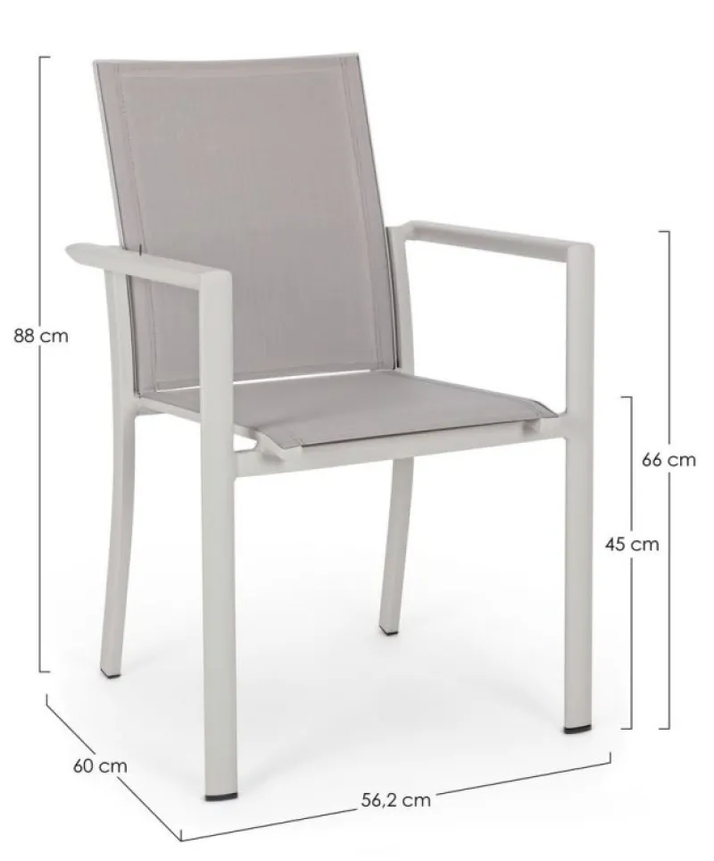 Bizzotto SEDIA IN ALLUMINIO IMPILABILE - KONNOR