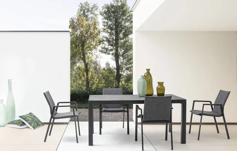 Online Bizzotto SEDIA IN ALLUMINIO IMPILABILE ANTRACITE JX55 - ODEON