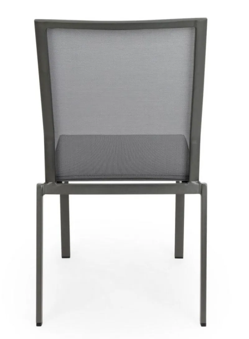 Best Bizzotto SEDIA IN ALLUMINIO IMPILABILE ANTARCITE GK52 - CRUISE