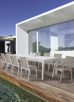 Sale Bizzotto SEDIA IN ALLUMINIO IMPILABILE BIANCO GK50 - CRUISE