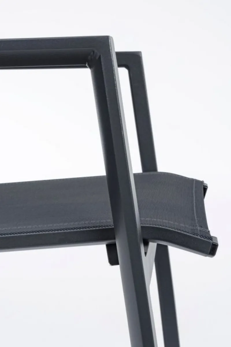 New Bizzotto SEDIA IN ALLUMINIO IMPILABILE ANTRACITE JX55 - KRION