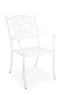 Discount Bizzotto SEDIA IN ALLUMINIO IMPILABILE BIANCA- IVREA