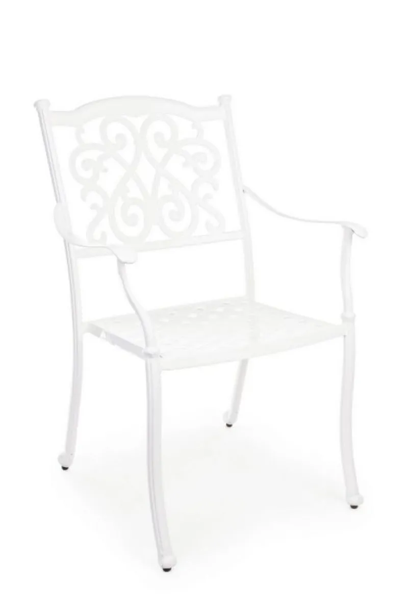 Discount Bizzotto SEDIA IN ALLUMINIO IMPILABILE BIANCA- IVREA