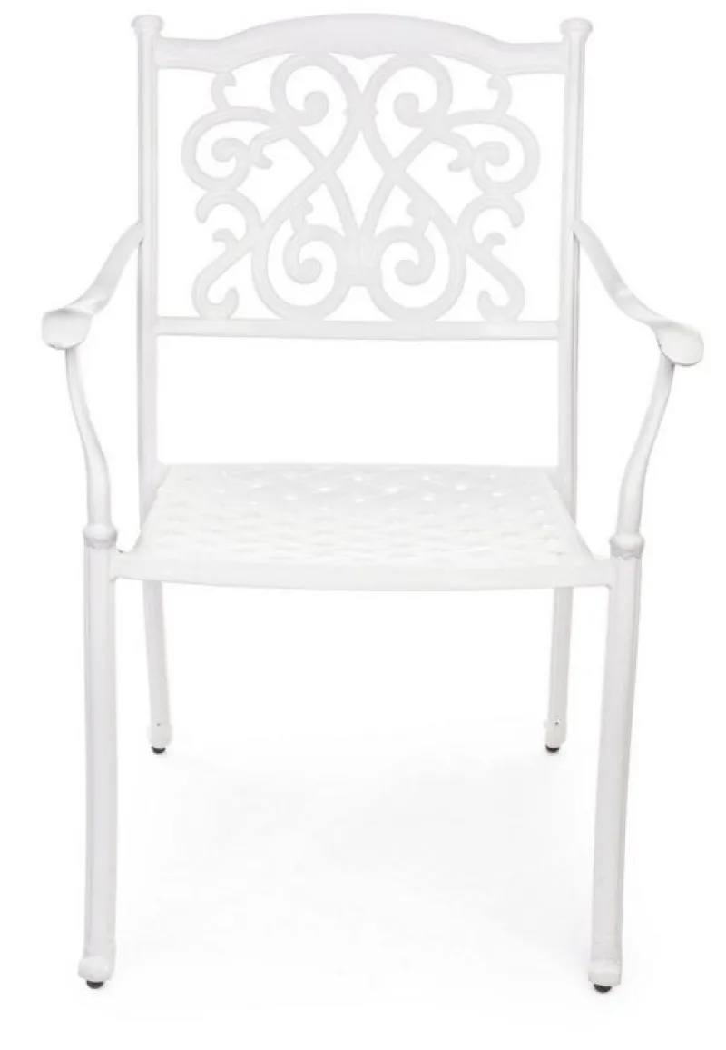 Discount Bizzotto SEDIA IN ALLUMINIO IMPILABILE BIANCA- IVREA