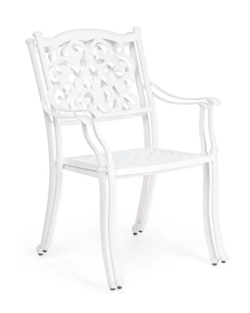 Discount Bizzotto SEDIA IN ALLUMINIO IMPILABILE BIANCA- IVREA