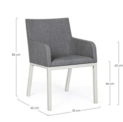 New Bizzotto SEDIA IN ALLUMINIO LUNAR - OWEN
