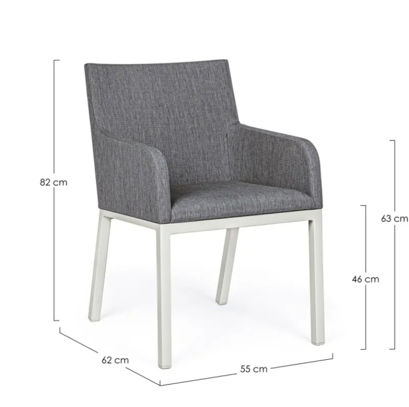 New Bizzotto SEDIA IN ALLUMINIO LUNAR - OWEN