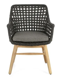 Clearance Bizzotto SEDIA IN ALLUMINIO NERA - WILSON