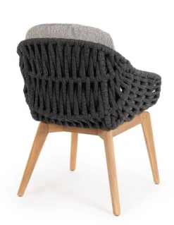 Bizzotto SEDIA IN CORDA ANTRACITE - TAMIRES