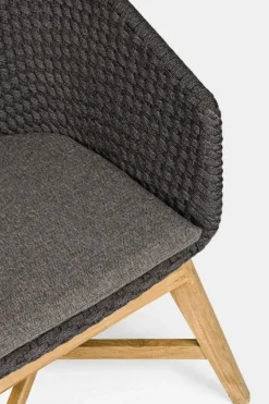 Online Bizzotto SEDIA IN CORDA PER ESTERNO ANTRACITE - COACHELLA