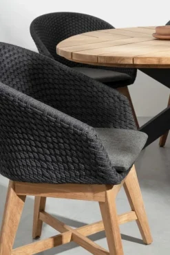 Online Bizzotto SEDIA IN CORDA PER ESTERNO ANTRACITE - COACHELLA