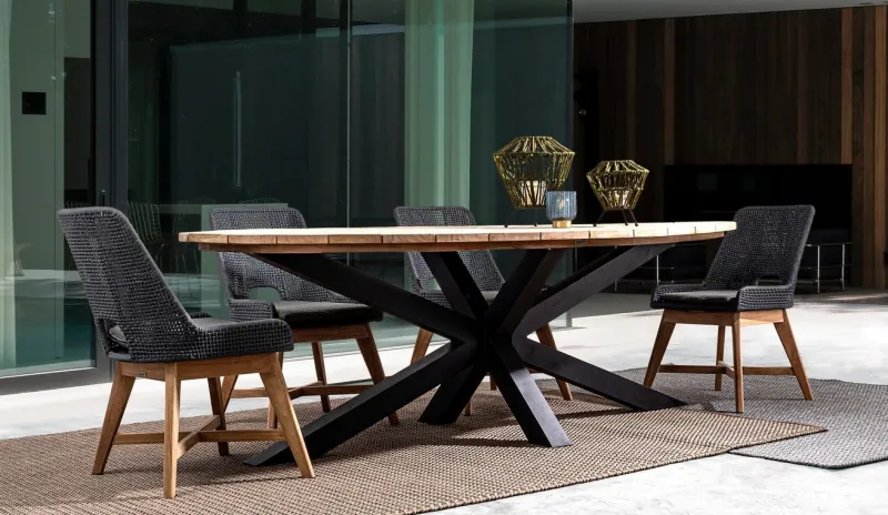 Outlet Bizzotto SEDIA IN CORDA PER ESTERNO COLOR ARDESIA - HESPERIA