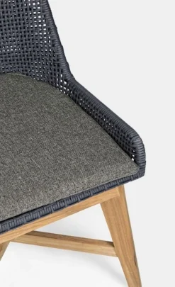 Outlet Bizzotto SEDIA IN CORDA PER ESTERNO COLOR ARDESIA - HESPERIA