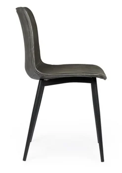 Online Bizzotto SEDIA IN ECOPELLE ANTRACITE - KYRA