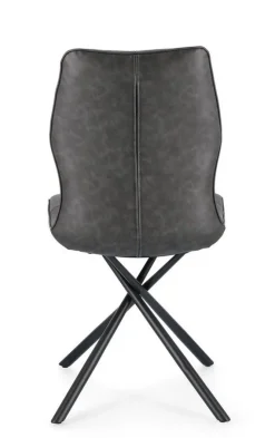 Hot Bizzotto SEDIA IN ECOPELLE ANTRACITE - KEPLER