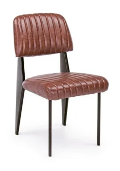 Bizzotto SEDIA IN ECOPELLE ARANCIO SCURO - NELLY