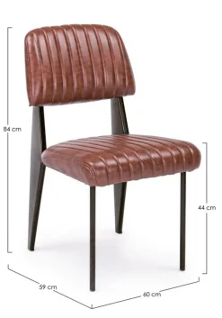 Bizzotto SEDIA IN ECOPELLE ARANCIO SCURO - NELLY