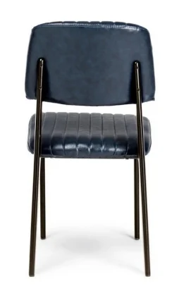 Clearance Bizzotto SEDIA IN ECOPELLE BLU - NELLY