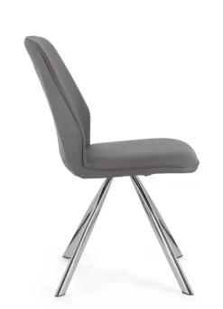 Outlet Bizzotto SEDIA IN ECOPELLE GRIGIA - MAXWELL