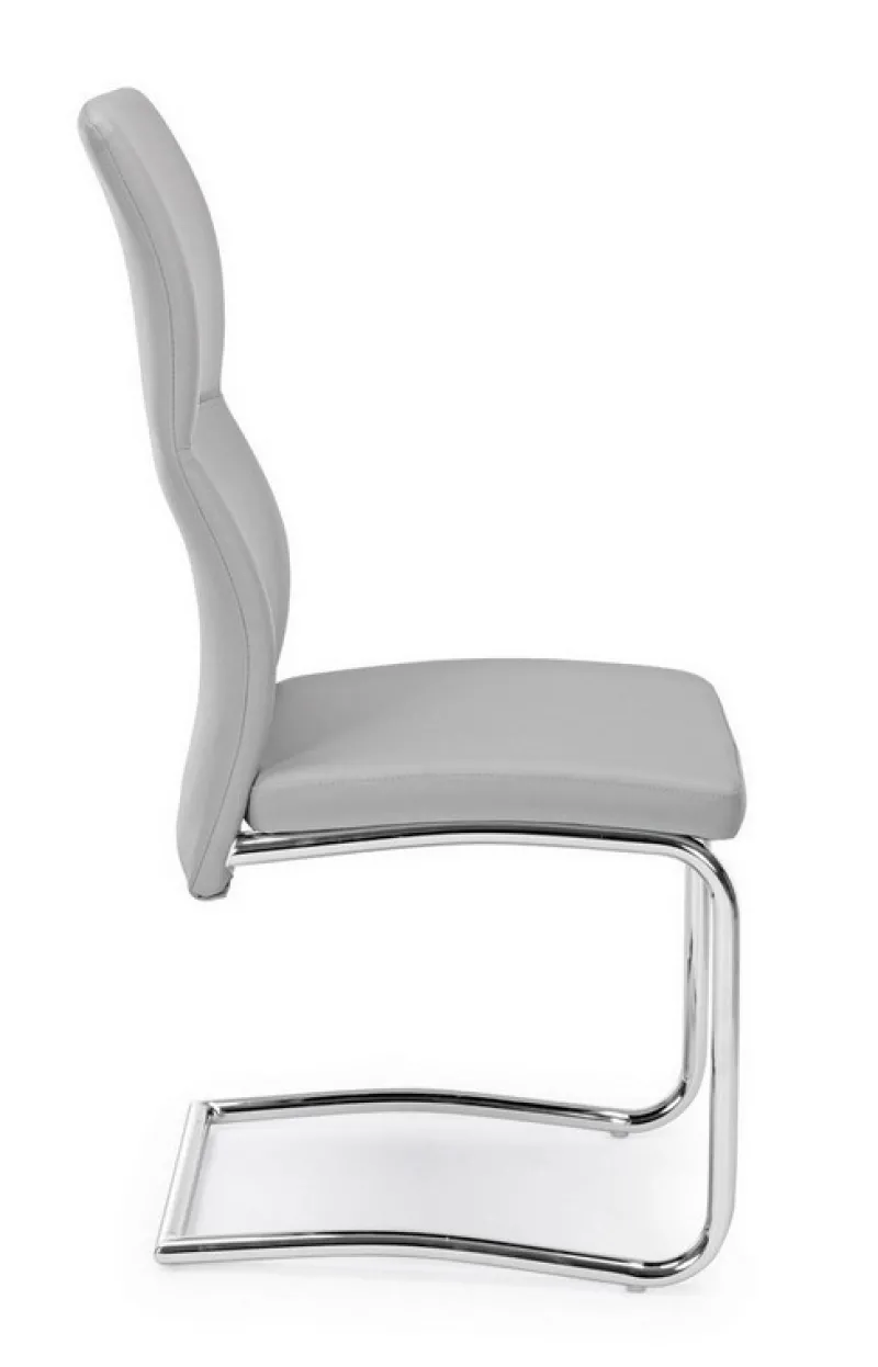 Outlet Bizzotto SEDIA IN ECOPELLE GRIGIO CHIARO - THELMA