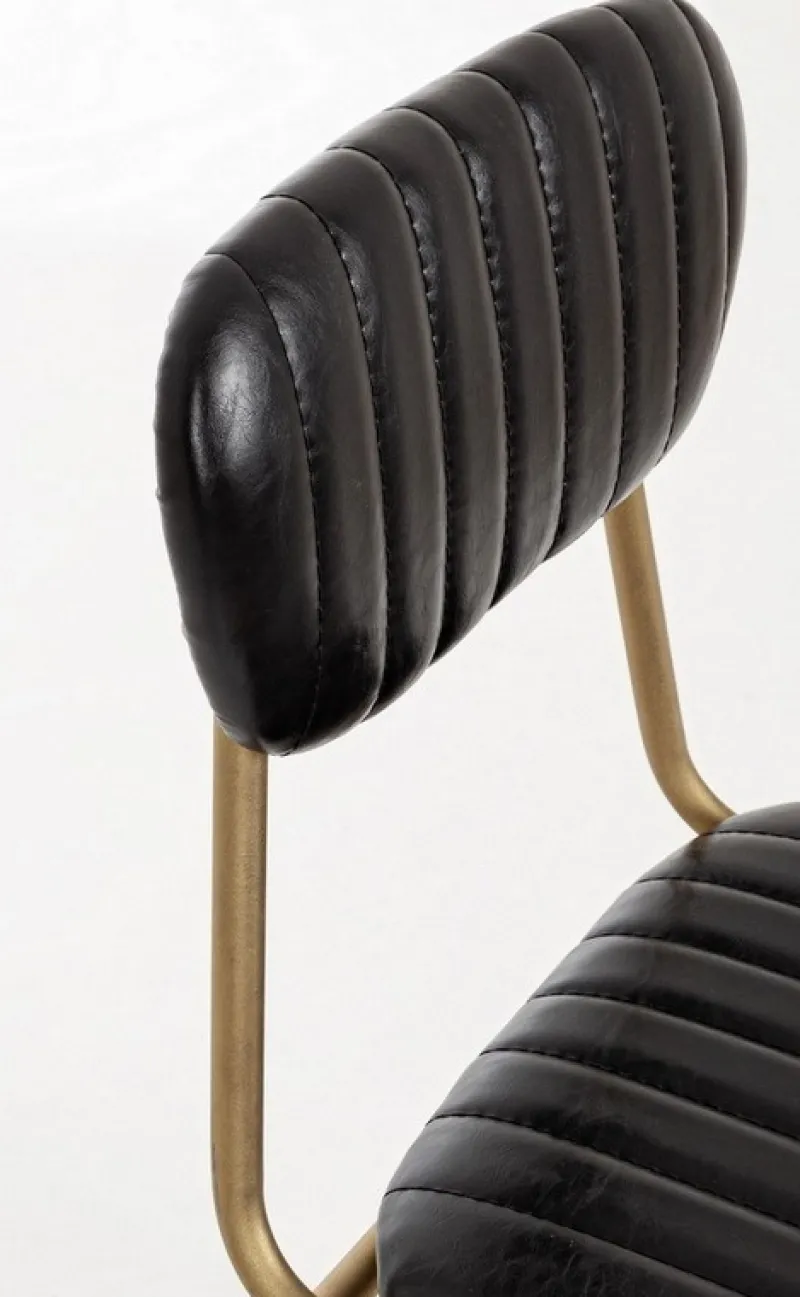 Outlet Bizzotto SEDIA IN ECOPELLE NERA - ADDY