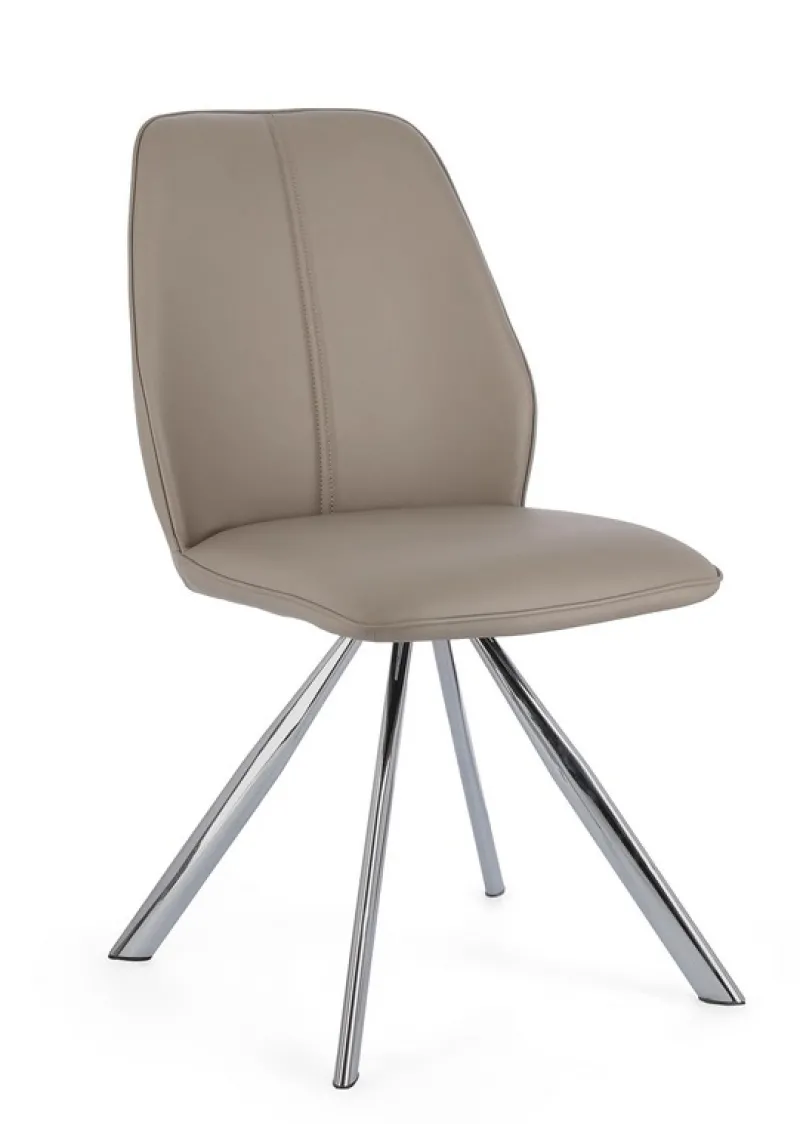 Bizzotto SEDIA IN ECOPELLE TORTORA - MAXWELL