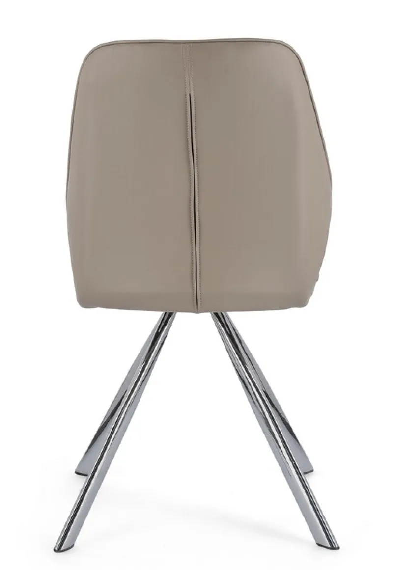 Bizzotto SEDIA IN ECOPELLE TORTORA - MAXWELL