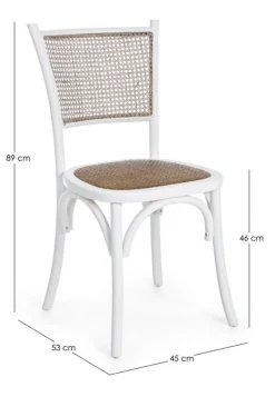 Online Bizzotto SEDIA IN LEGNO BIANCA - CARREL