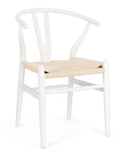 Discount Bizzotto SEDIA IN LEGNO BIANCO - ARTAS