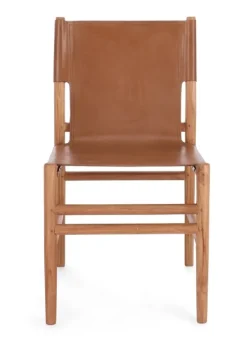 Hot Bizzotto SEDIA IN PELLE COGNAC - CAROLINE