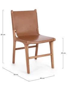 Best Bizzotto SEDIA IN PELLE COGNAC - EUGENIE